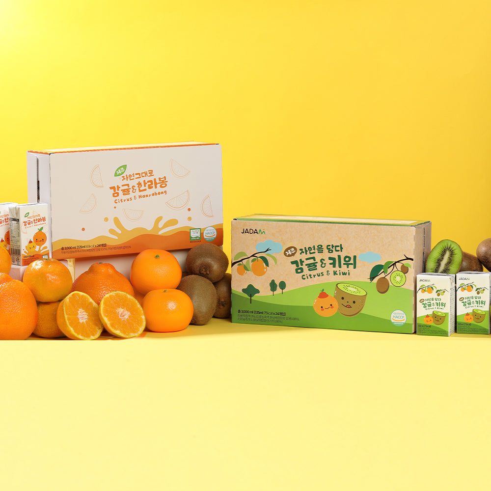 🌿 The Pure Taste of Jeju: Organic Hallabong, Tangerine, and Kiwi🍊🥝 (24ea/box)