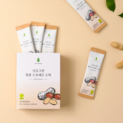 Nuts Green Peanut Spread Stick - Plant-Based Peanut Protein in Your Pocket🥜🌱 (20g*14ea)
